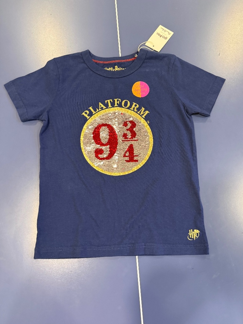 Size 5-6 Mini Boden Platform 9 ¾ T-shirt. (Sold in boys, so IMO ran a little big